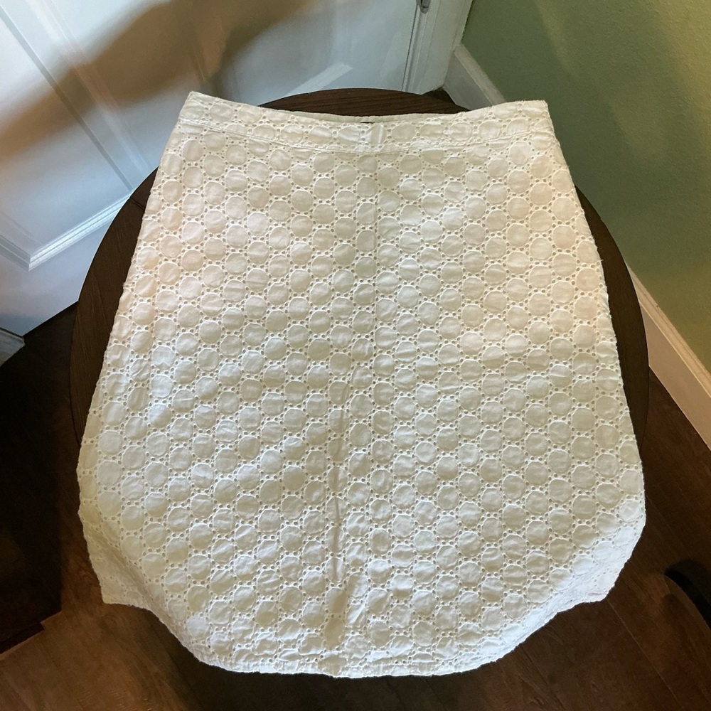White Pencil Skirt Knee-Length Casual